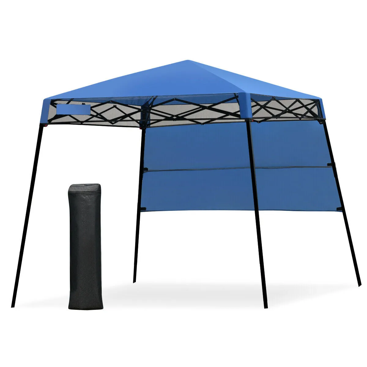 1.8M x 1.8M Pop Up Gazebo with 1 Side Panel-Blue