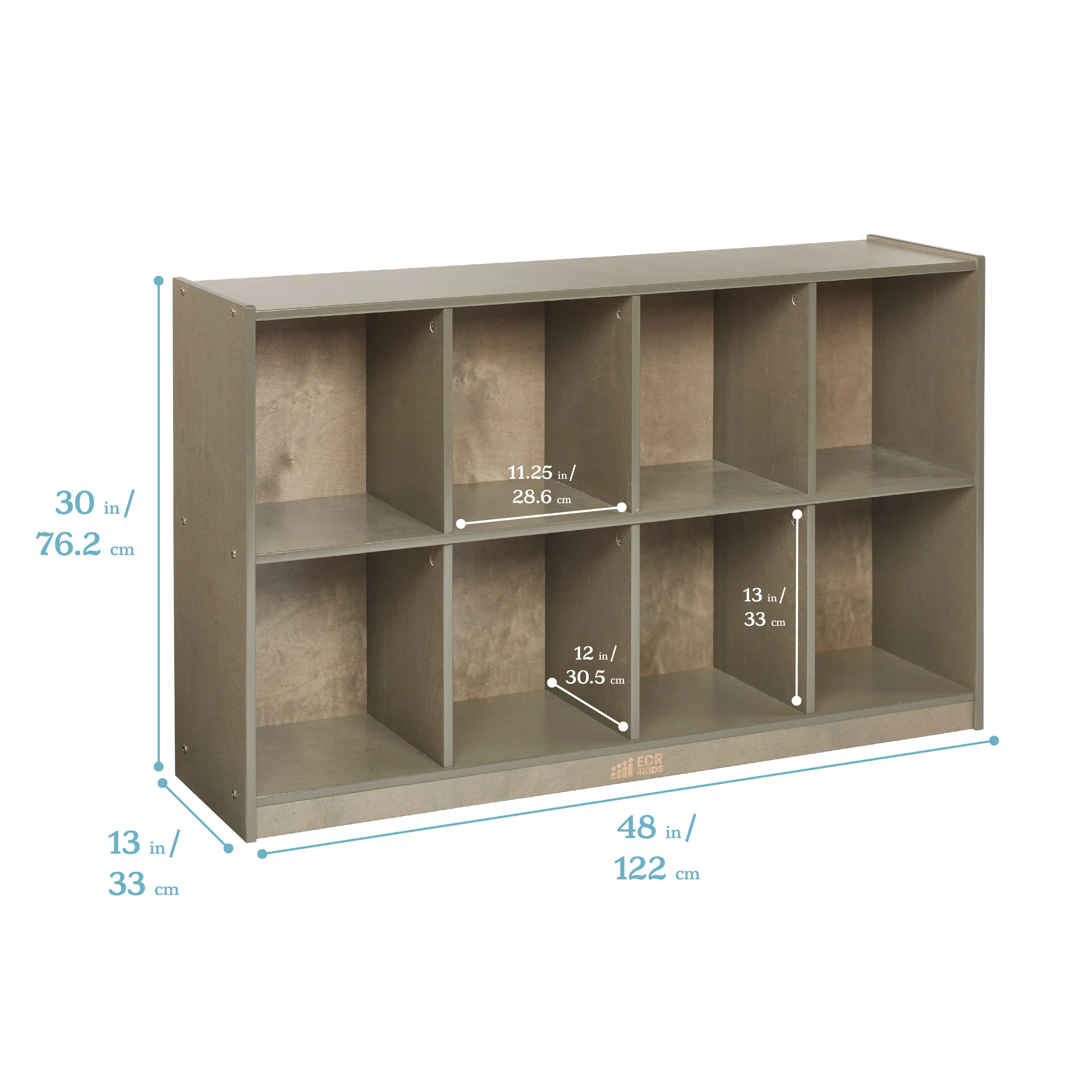 8-Compartment Mobile Backpack Storage Cabinet