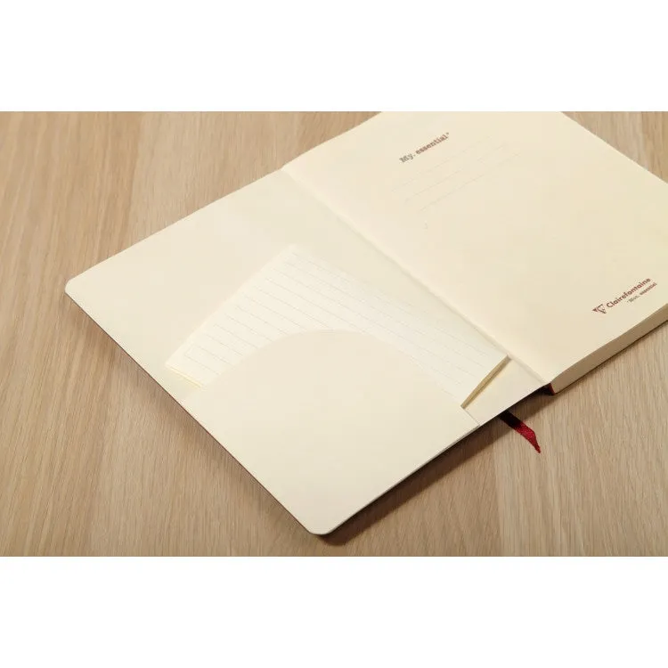 Clairefontaine "My Essential" Bound Paginated Notebook - Dot 96 sheets - 6 x 8 1/4 - Tan