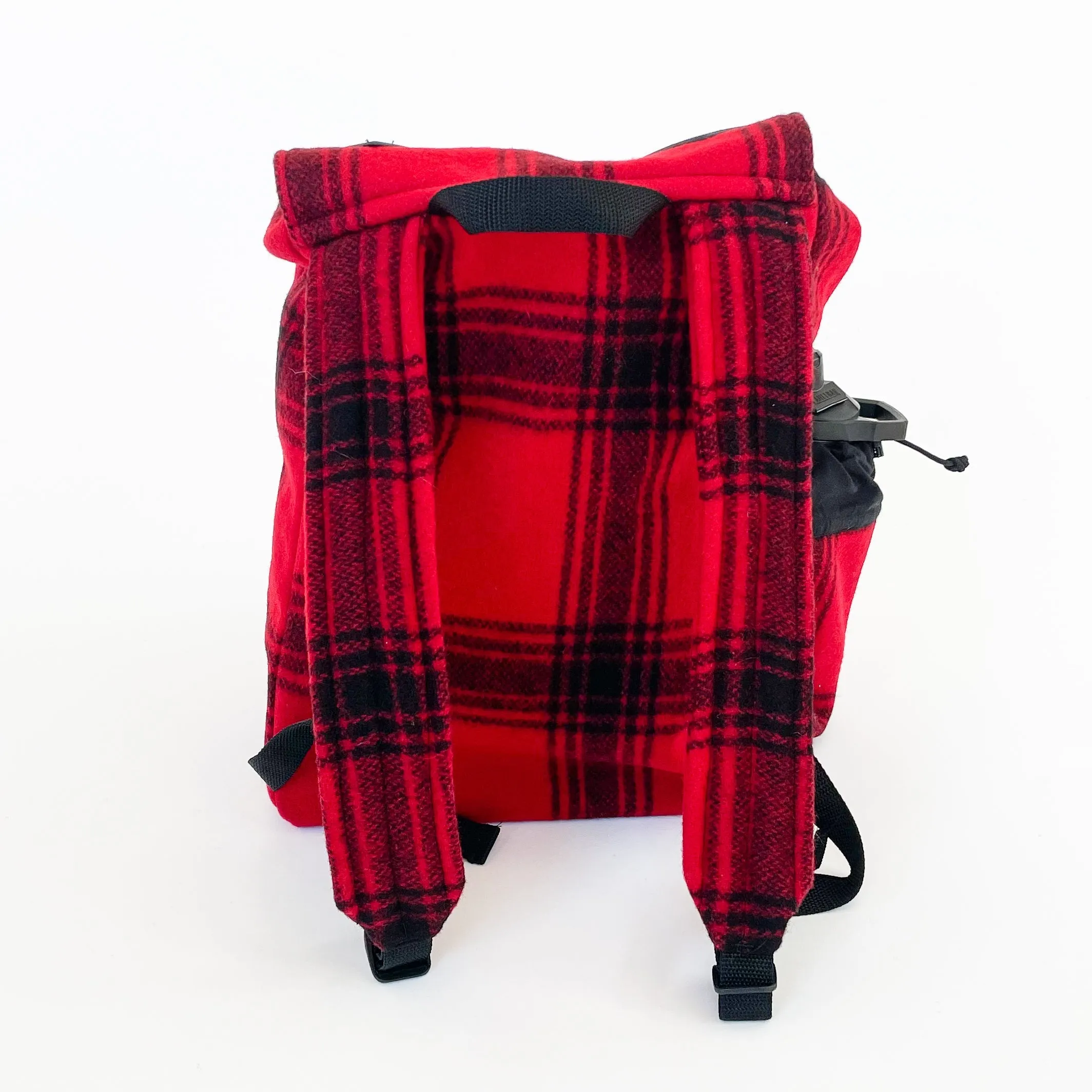 Day Pack - Bright Red Muted Plaid