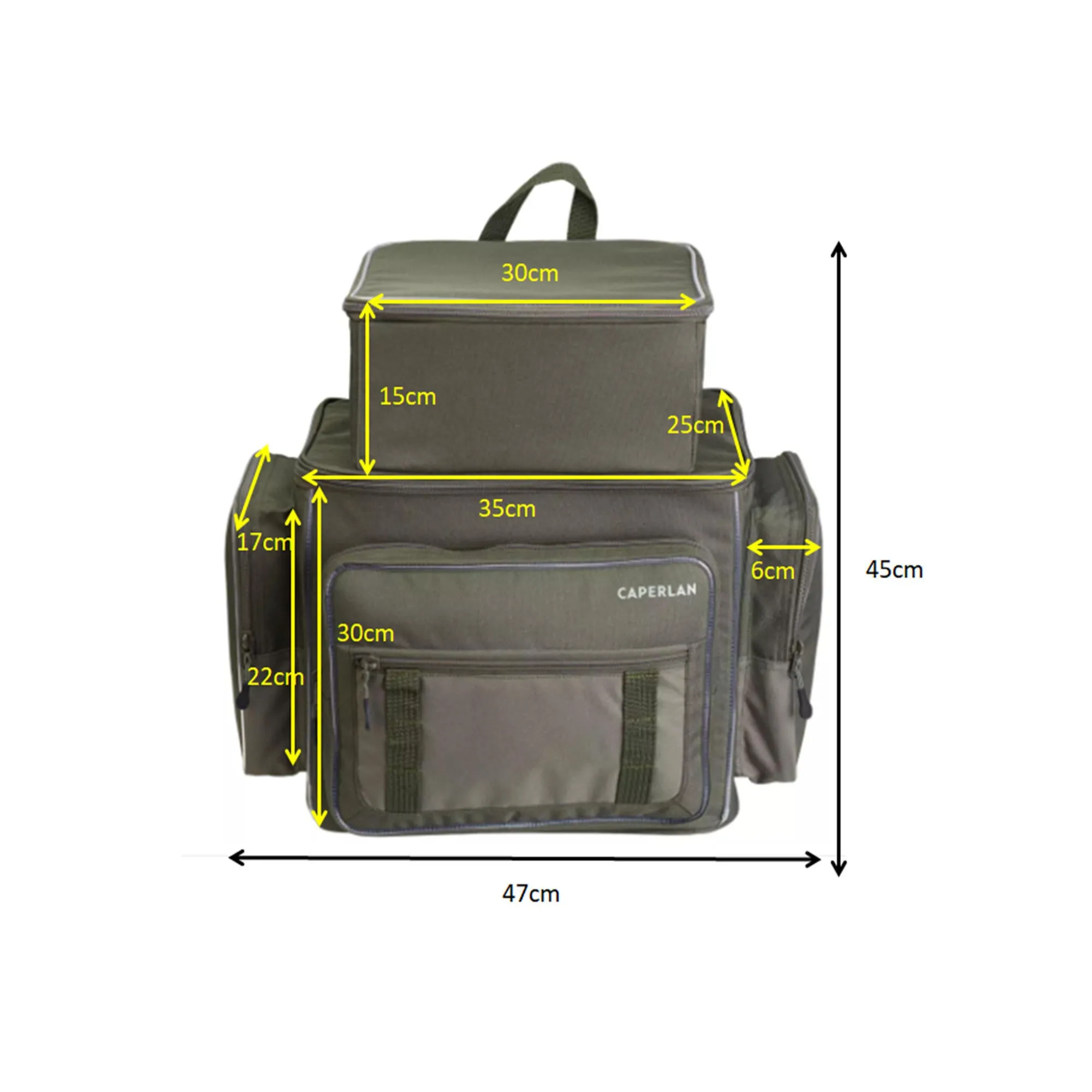 Caperlan 15L   5L Chest Pack 500 - Spacious and Optimized Fishing Backpack