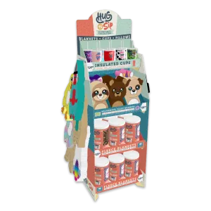 Hug 'N Sip Cup Plush Assortment Floor Display - 38 Pieces Per Retail Ready Display 88565