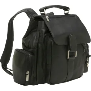 Leather Classic Multi Pocket Backpack