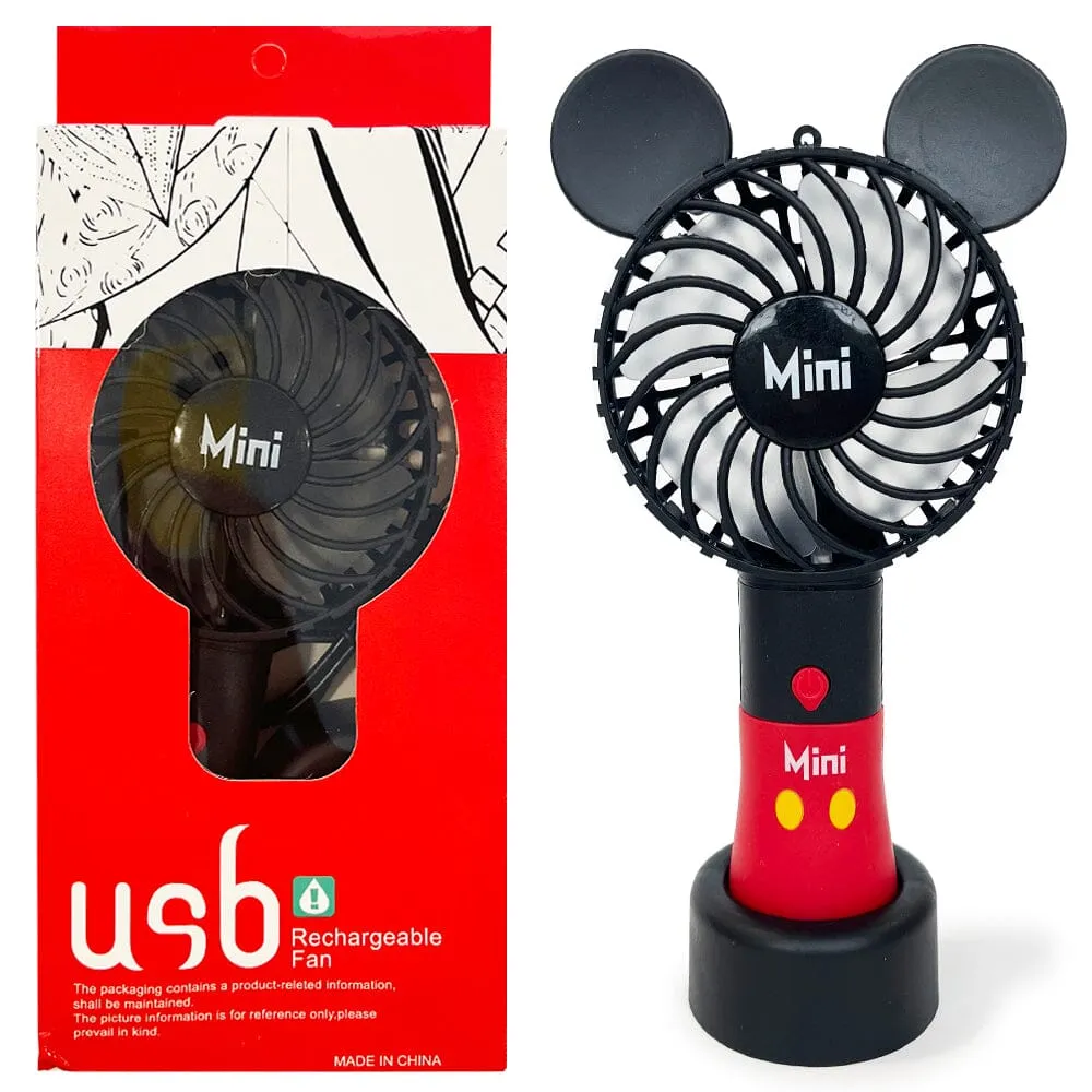 LED Rechargeable USB Hand Fan 393 (6 units)