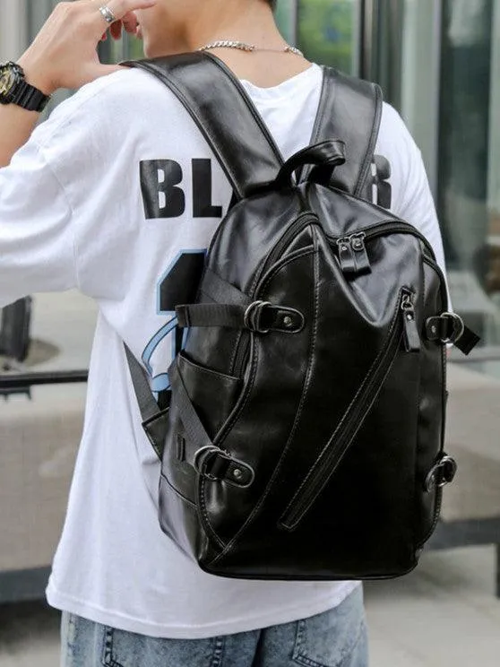 NEW Large Capacity Solid Backpack - Coffee