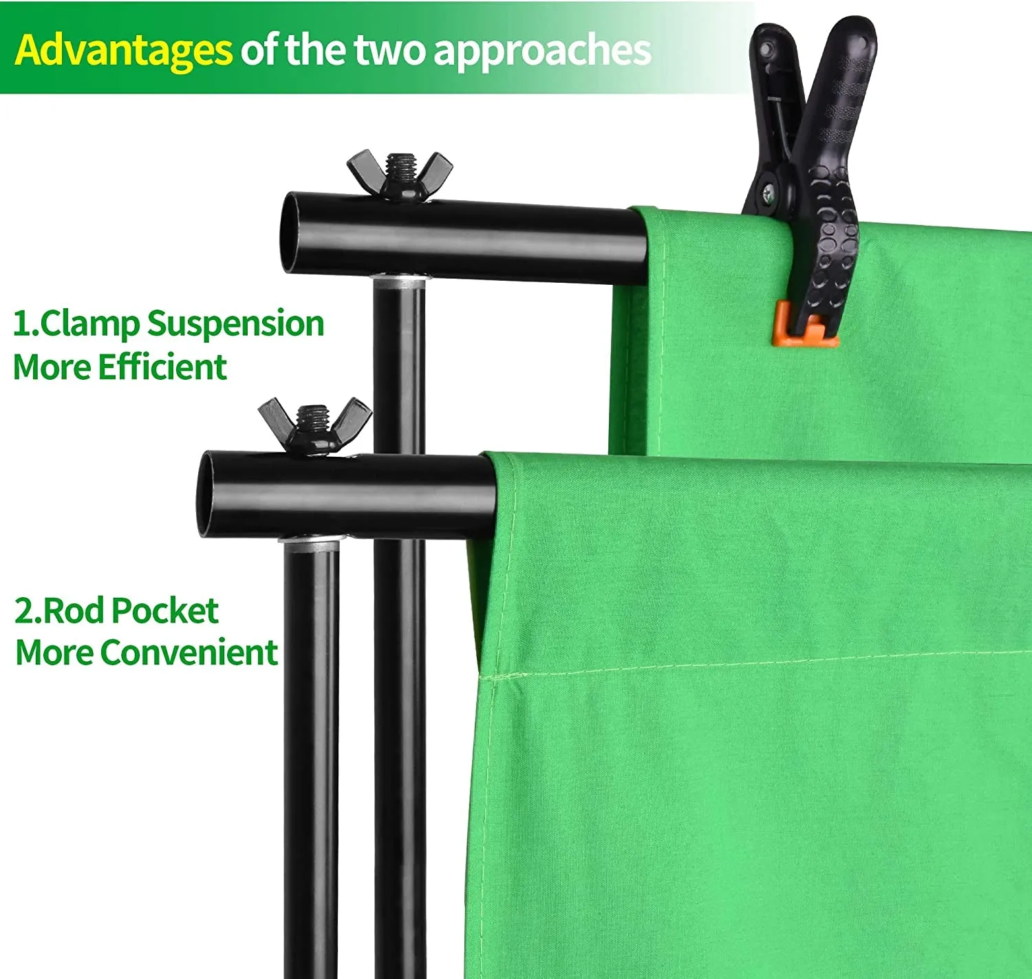 Photo Video Studio 8.5 X 10Ft Green Screen Backdrop Stand Kit