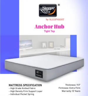 Sleepynight Anchor Hub Pocketed Spring Mattress