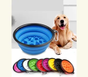 Smart Dog IQ Portable & Collapsible Slow Feeder Bowl