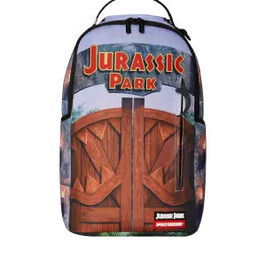 Sprayground Welcome to Jurassic Shark Backpack - Brown / Blue / Orange