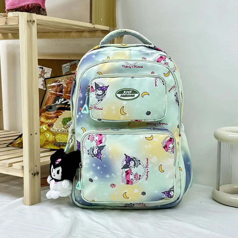 Summer New Schoolbag Large Capacity Leisure Backpack Junior High School Primary School Campus Backpack Cute Printing School Bag