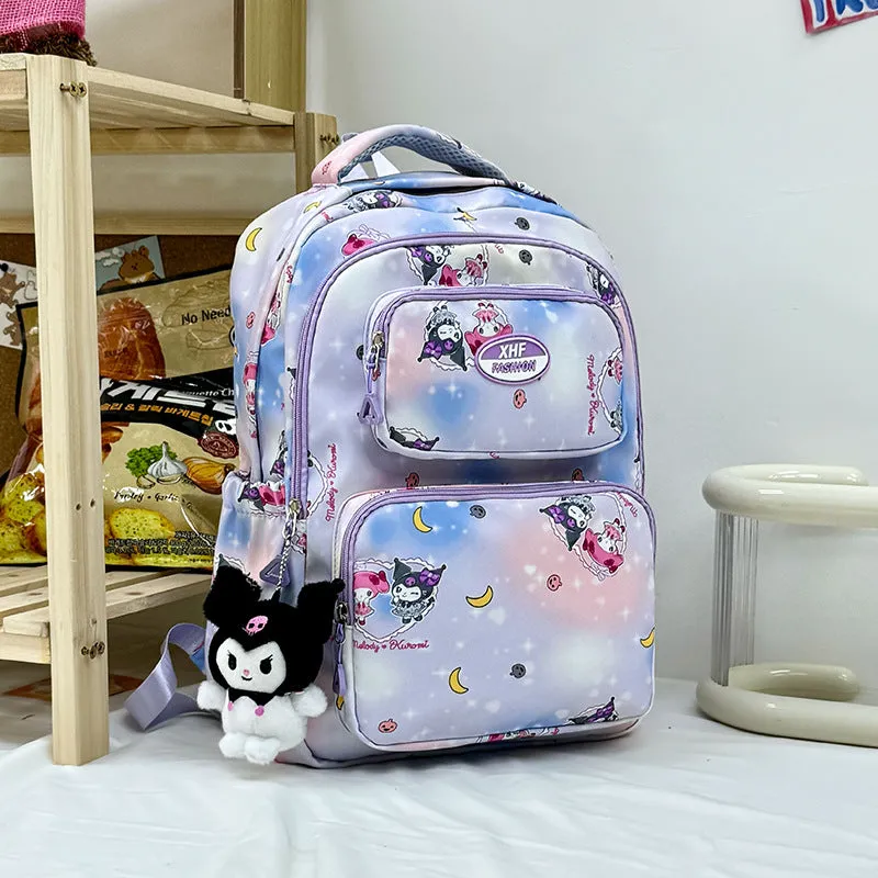 Summer New Schoolbag Large Capacity Leisure Backpack Junior High School Primary School Campus Backpack Cute Printing School Bag