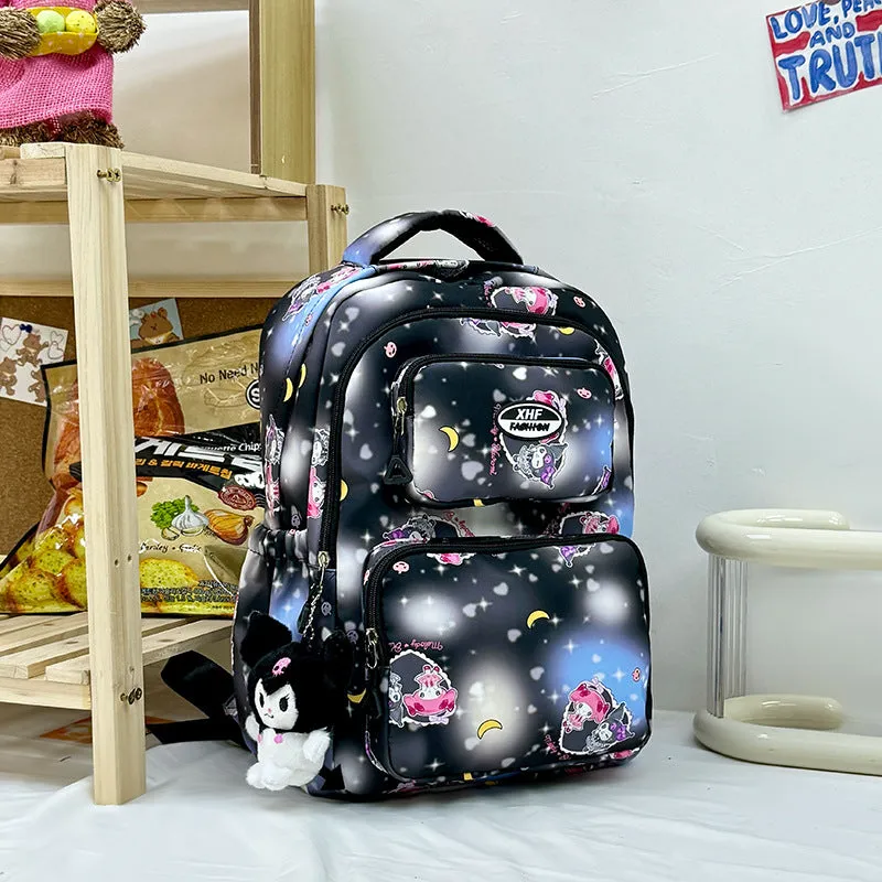 Summer New Schoolbag Large Capacity Leisure Backpack Junior High School Primary School Campus Backpack Cute Printing School Bag