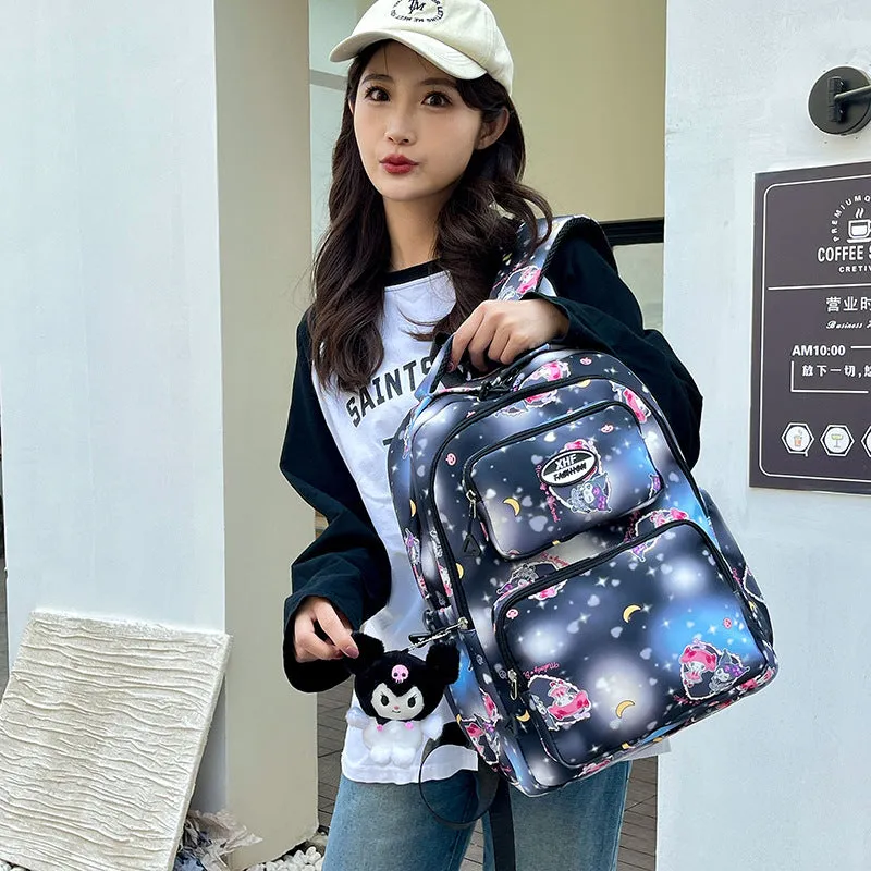 Summer New Schoolbag Large Capacity Leisure Backpack Junior High School Primary School Campus Backpack Cute Printing School Bag