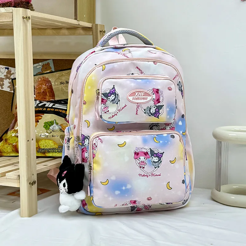 Summer New Schoolbag Large Capacity Leisure Backpack Junior High School Primary School Campus Backpack Cute Printing School Bag