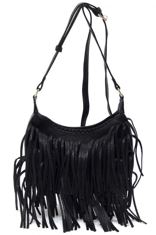 TEEK - Fringe Hobo Crossbody Bag